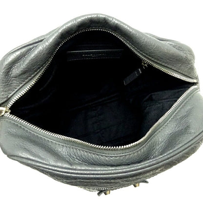BALENCIAGA Shoulder Bag Purse Leather Gray Authentic