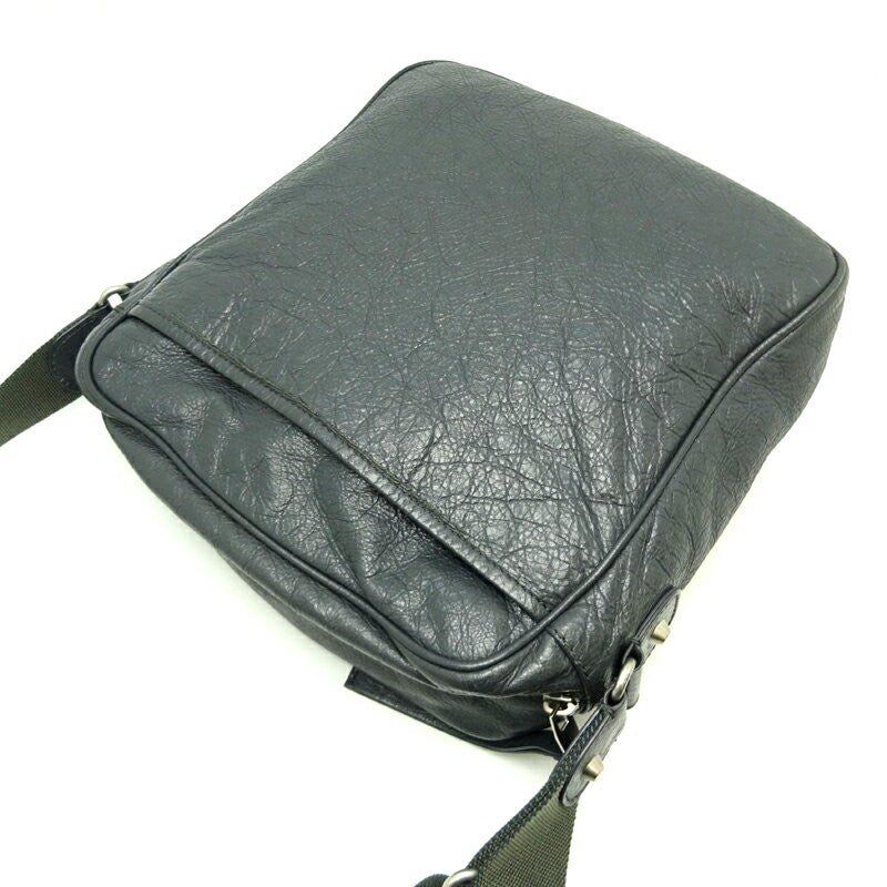 BALENCIAGA Shoulder Bag Purse Leather Gray Authentic