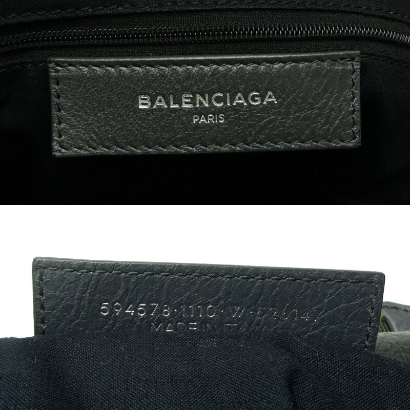 BALENCIAGA Shoulder Bag Purse Leather Gray Authentic