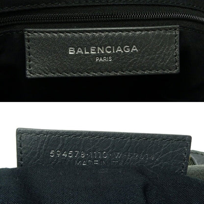 BALENCIAGA Shoulder Bag Purse Leather Gray Authentic