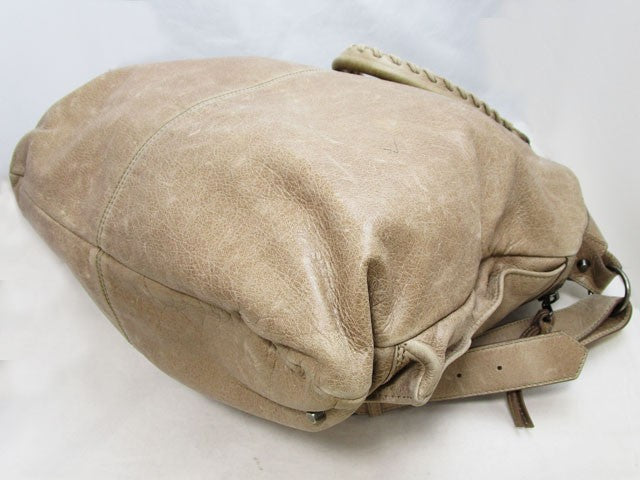 BALENCIAGA Hand Shoulder Bag Tote Purse Beige Authentic