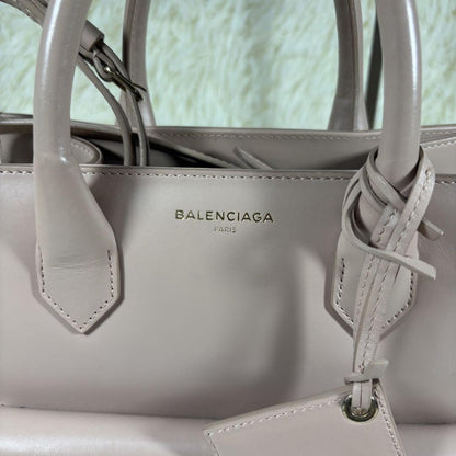 BALENCIAGA Hand Shoulder Bag Tote Purse 2way Leather Pink Authentic