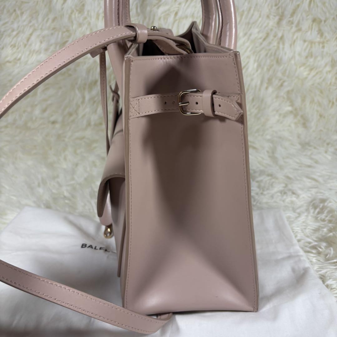 BALENCIAGA Hand Shoulder Bag Tote Purse 2way Leather Pink Authentic
