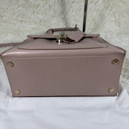 BALENCIAGA Hand Shoulder Bag Tote Purse 2way Leather Pink Authentic