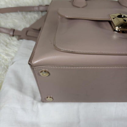 BALENCIAGA Hand Shoulder Bag Tote Purse 2way Leather Pink Authentic