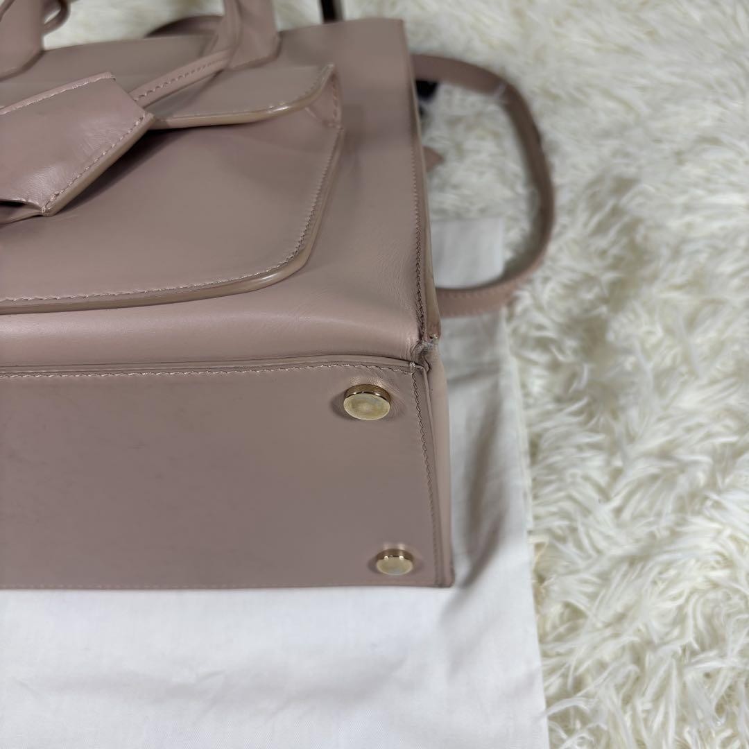 BALENCIAGA Hand Shoulder Bag Tote Purse 2way Leather Pink Authentic