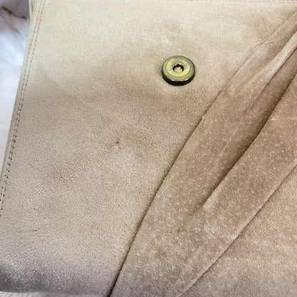 BALENCIAGA Shoulder Bag Purse Suede Beige Authentic