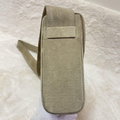 BALENCIAGA Shoulder Bag Purse Suede Beige Authentic