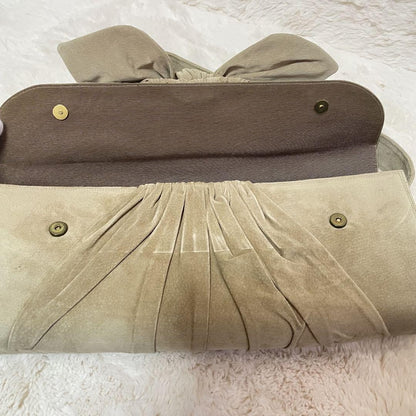 BALENCIAGA Shoulder Bag Purse Suede Beige Authentic