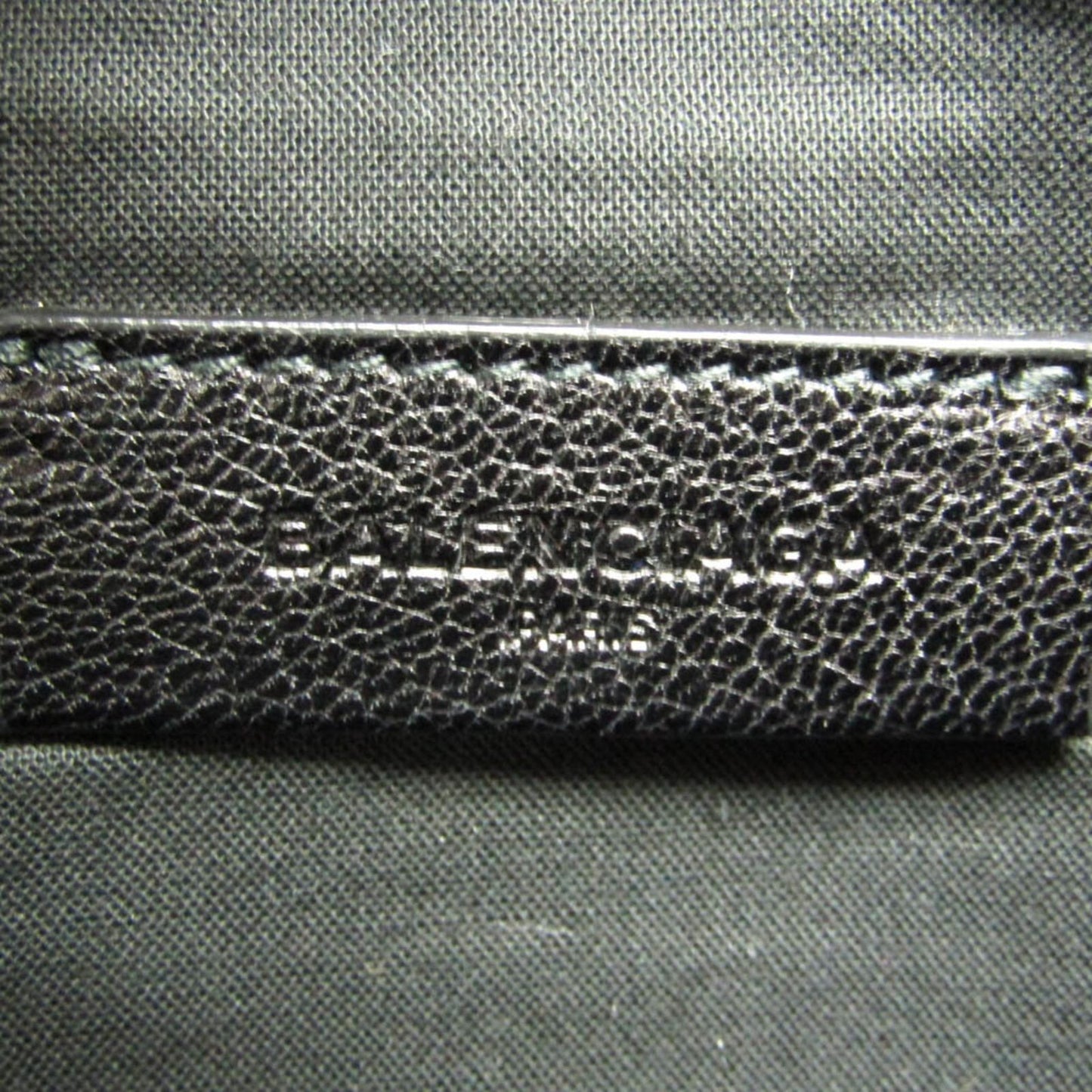 BALENCIAGA Clutch Bag Second Bag Leather Black Authentic