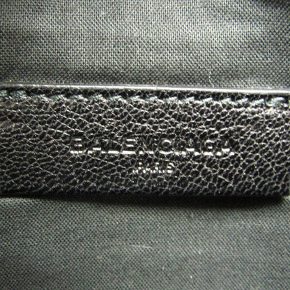 BALENCIAGA Clutch Bag Second Bag Leather Black Authentic