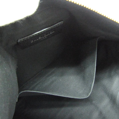 BALENCIAGA Clutch Bag Second Bag Leather Black Authentic