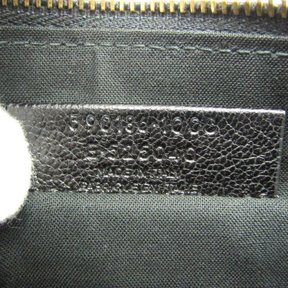 BALENCIAGA Clutch Bag Second Bag Leather Black Authentic