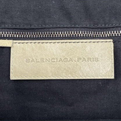 BALENCIAGA Shoulder Bag Purse Giant City Leather Beige Yellow Authentic
