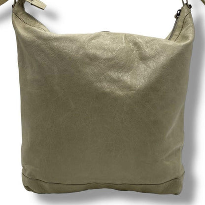 BALENCIAGA Shoulder Bag Purse Giant City Leather Beige Yellow Authentic