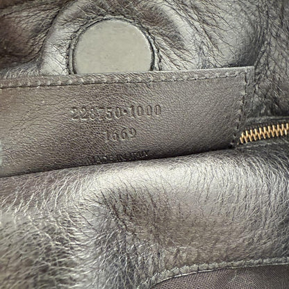 BALENCIAGA Hand Bag Tote Purse SUNDAY Leather Black Authentic