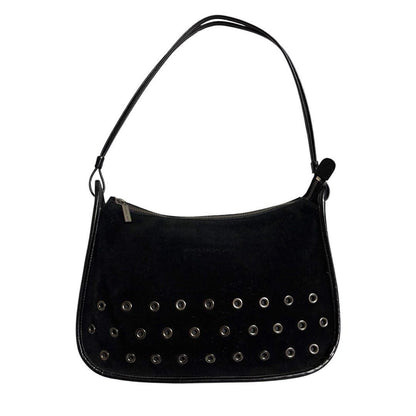 BALENCIAGA Hand Bag Tote Purse Suede Leather Black Authentic