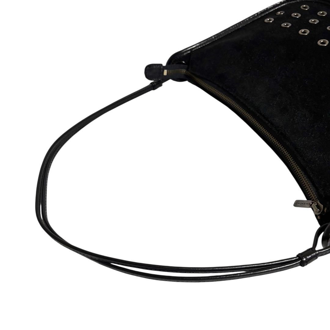 BALENCIAGA Hand Bag Tote Purse Suede Leather Black Authentic