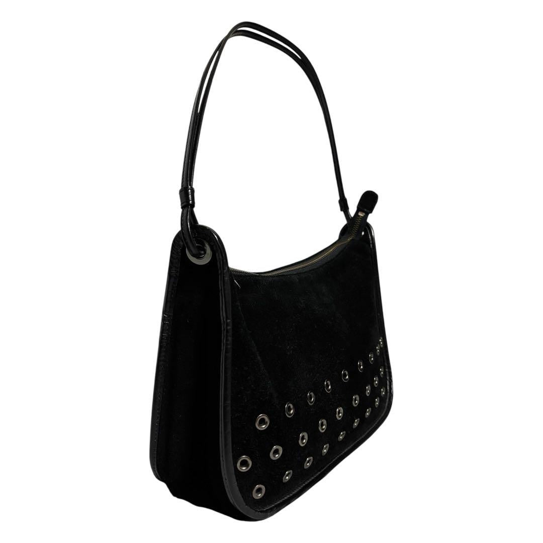 BALENCIAGA Hand Bag Tote Purse Suede Leather Black Authentic