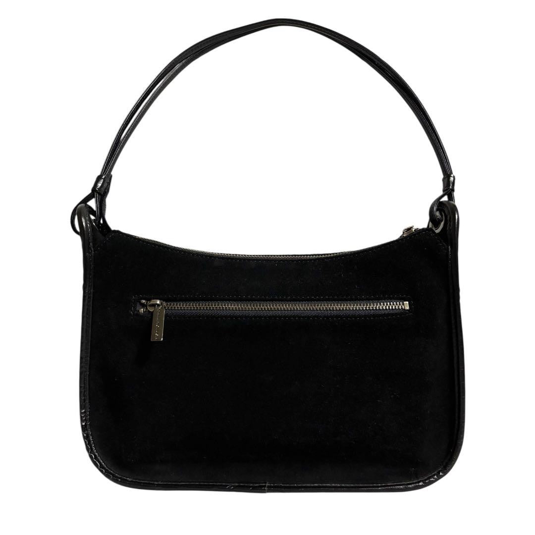 BALENCIAGA Hand Bag Tote Purse Suede Leather Black Authentic
