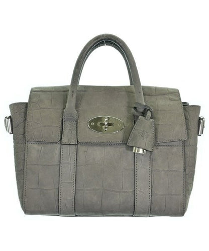 MULBERRY Hand Bag Tote Purse Gray Authentic