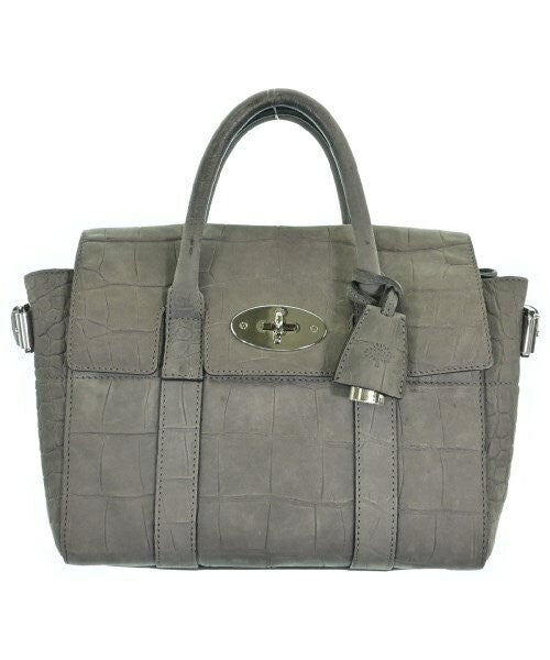 MULBERRY Hand Bag Tote Purse Gray Authentic
