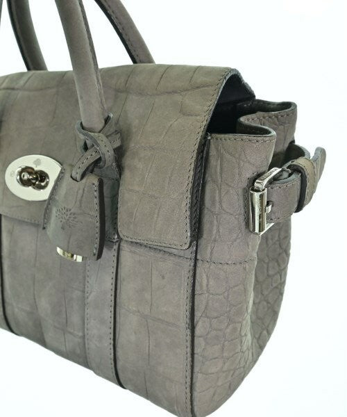 MULBERRY Hand Bag Tote Purse Gray Authentic
