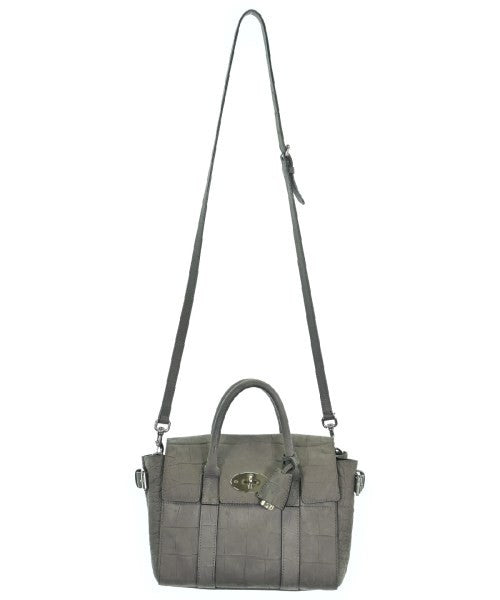 MULBERRY Hand Bag Tote Purse Gray Authentic