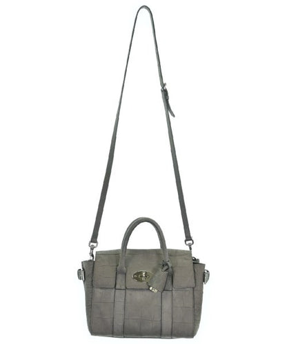 MULBERRY Hand Bag Tote Purse Gray Authentic