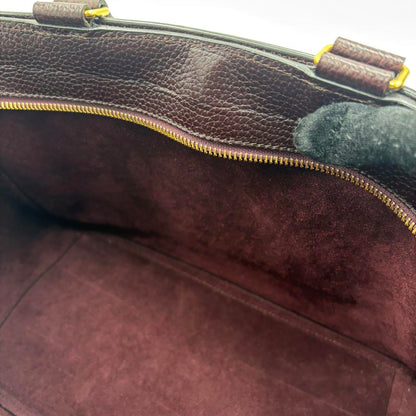 MULBERRY Hand Shoulder Bag Tote Purse 2way Leather Bordeaux Authentic