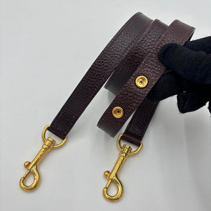 MULBERRY Hand Shoulder Bag Tote Purse 2way Leather Bordeaux Authentic