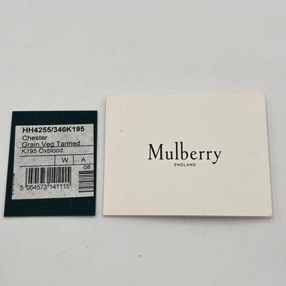 MULBERRY Hand Shoulder Bag Tote Purse 2way Leather Bordeaux Authentic