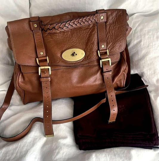MULBERRY Shoulder Bag Purse Bayswater Brown Authentic