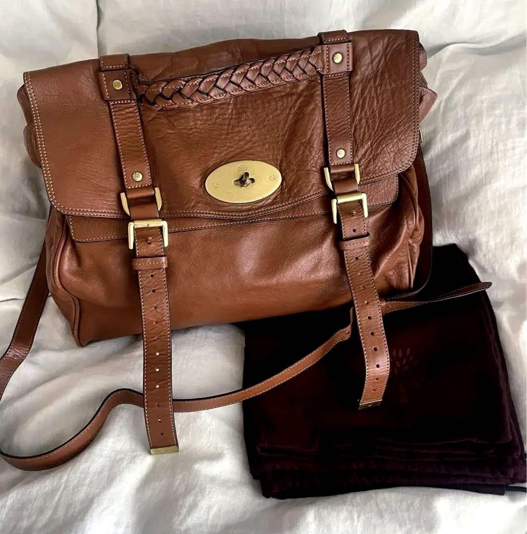 MULBERRY Shoulder Bag Purse Bayswater Brown Authentic