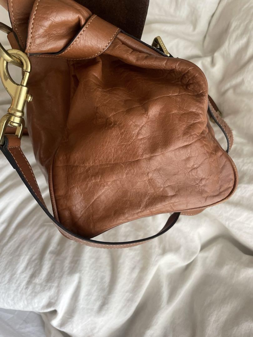 MULBERRY Shoulder Bag Purse Bayswater Brown Authentic