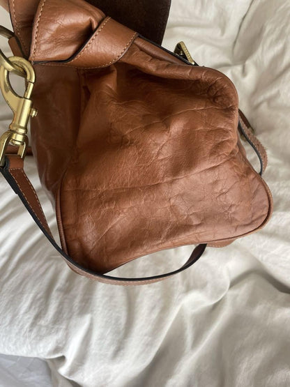 MULBERRY Shoulder Bag Purse Bayswater Brown Authentic