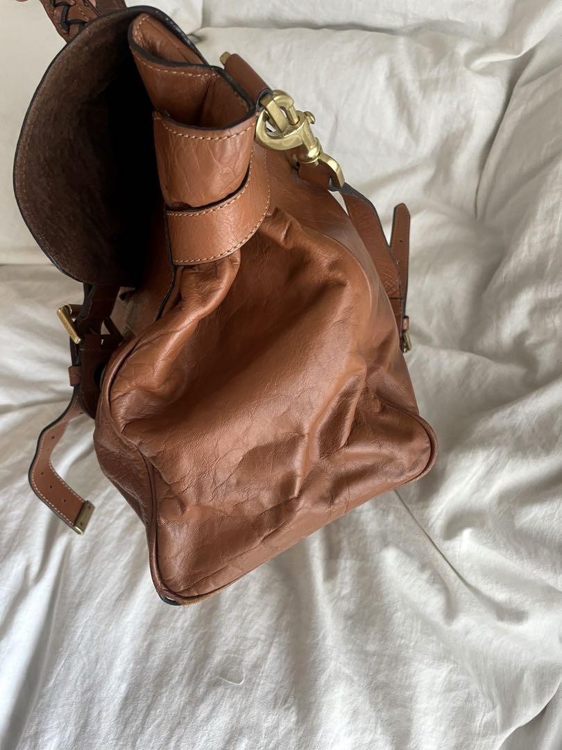 MULBERRY Shoulder Bag Purse Bayswater Brown Authentic