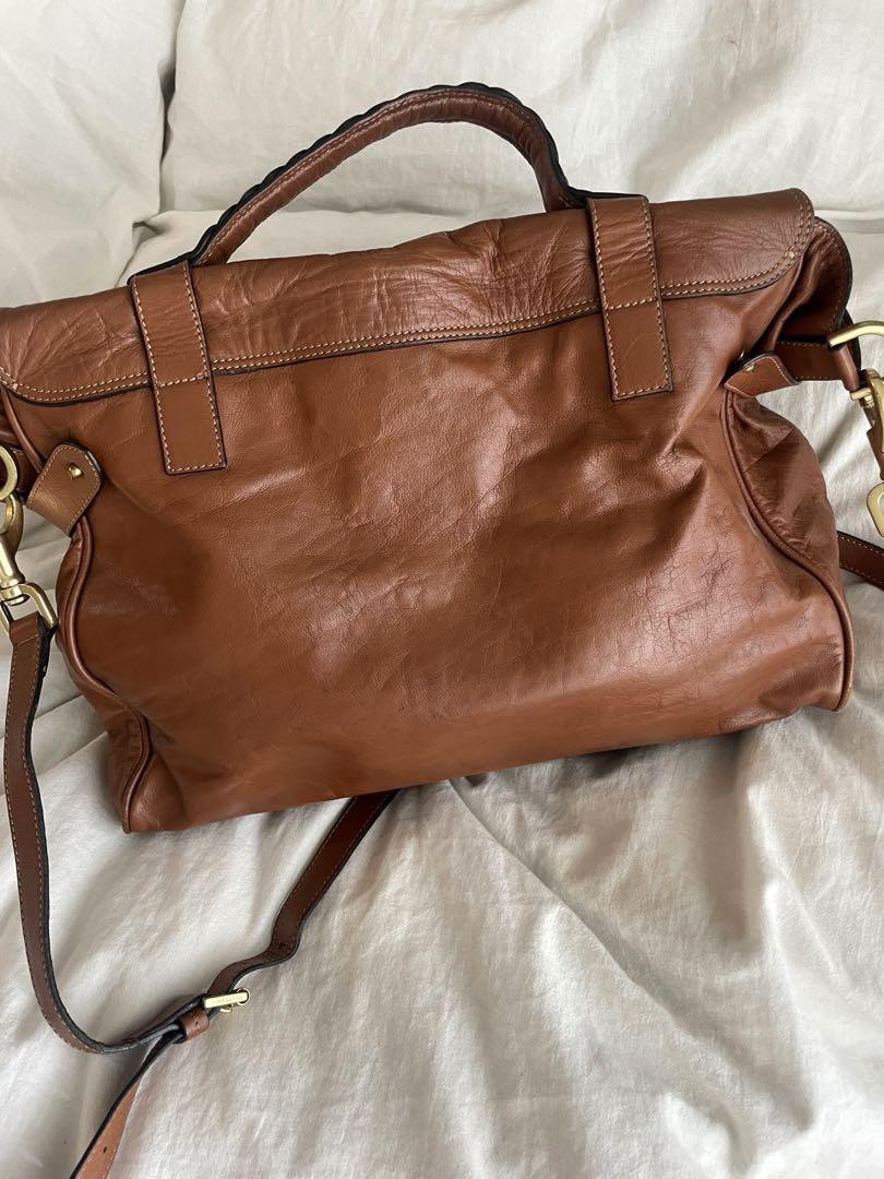 MULBERRY Shoulder Bag Purse Bayswater Brown Authentic