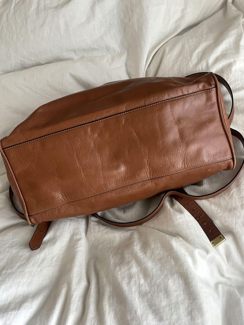 MULBERRY Shoulder Bag Purse Bayswater Brown Authentic