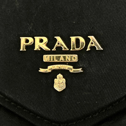 PRADA Hand Bag Tote Purse Quilting Nylon Black Authentic