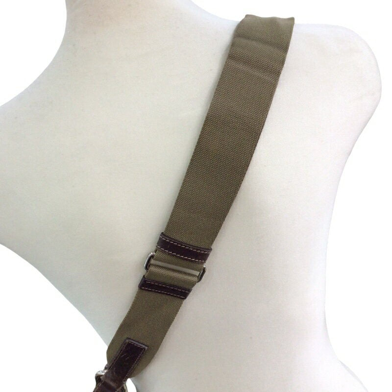 PRADA Shoulder Bag Purse Canvas Leather Authentic