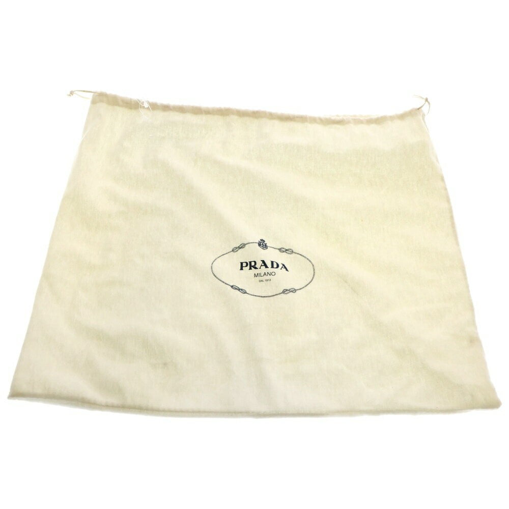 PRADA Hand Bag Tote Purse Quilting Nylon Beige Authentic