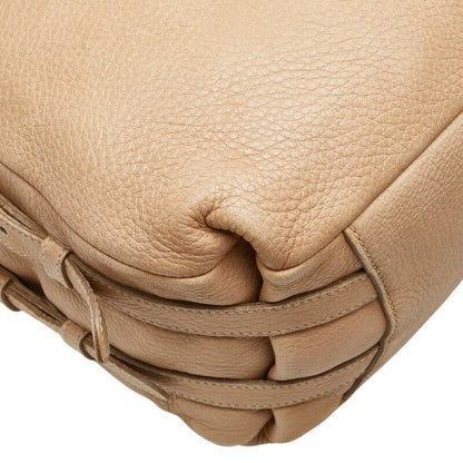 PRADA Hand Shoulder Bag Tote Purse Leather Beige Authentic