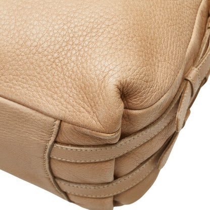 PRADA Hand Shoulder Bag Tote Purse Leather Beige Authentic