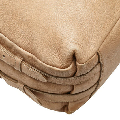 PRADA Hand Shoulder Bag Tote Purse Leather Beige Authentic