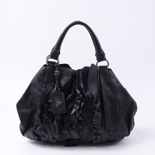 PRADA Hand Bag Tote Purse Black Authentic