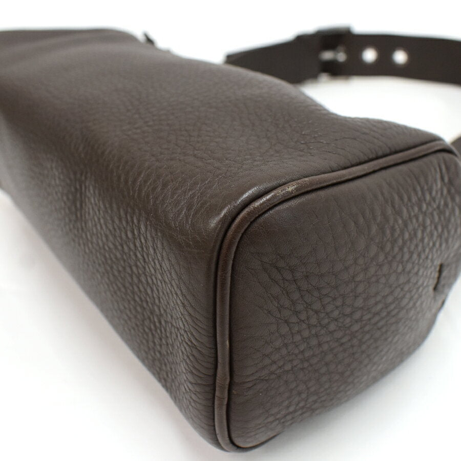 PRADA Shoulder Bag Purse Leather FUMO Authentic