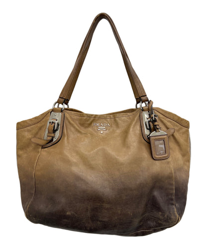 PRADA Hand Bag Tote Purse Brown Authentic