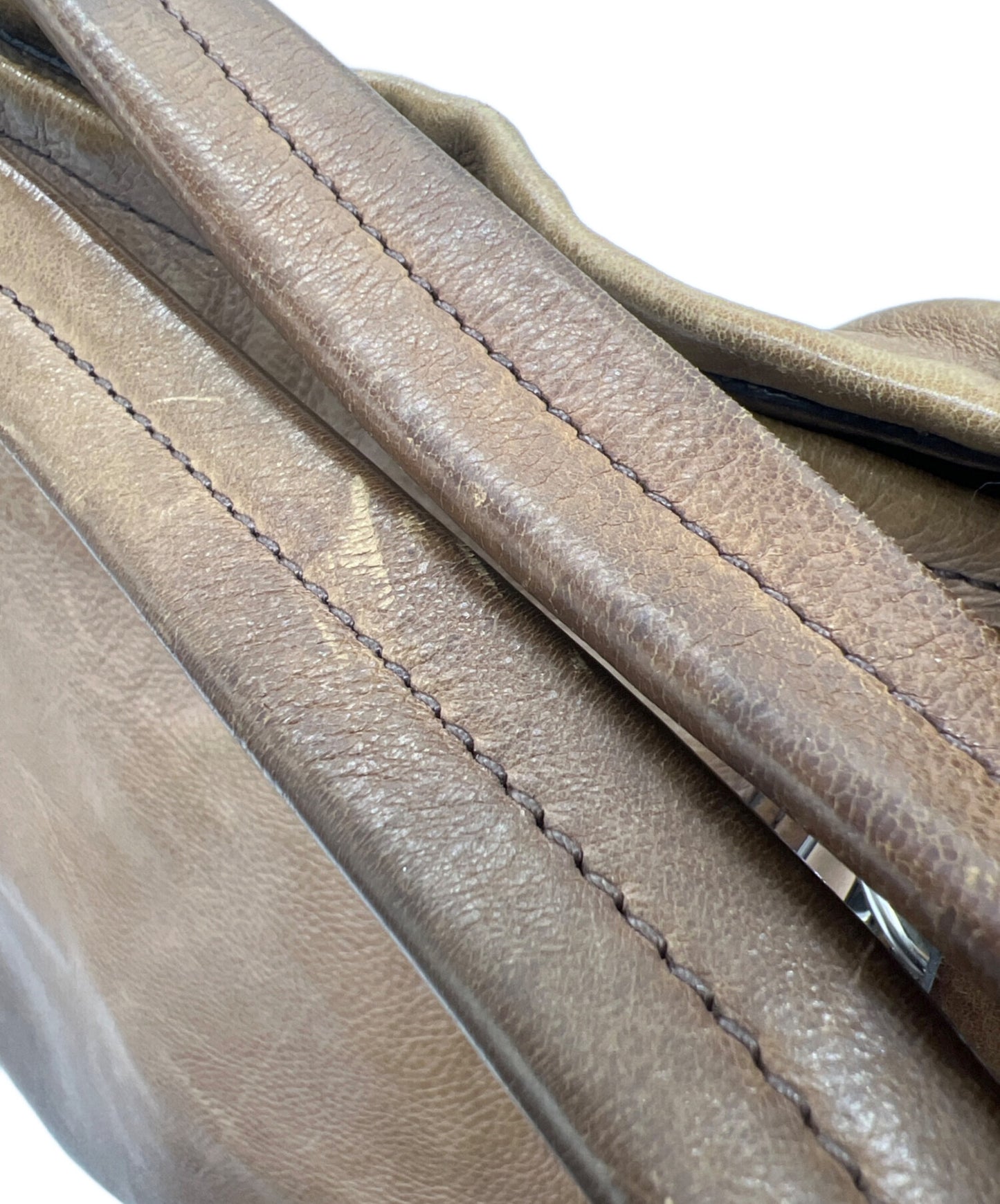 PRADA Hand Bag Tote Purse Brown Authentic