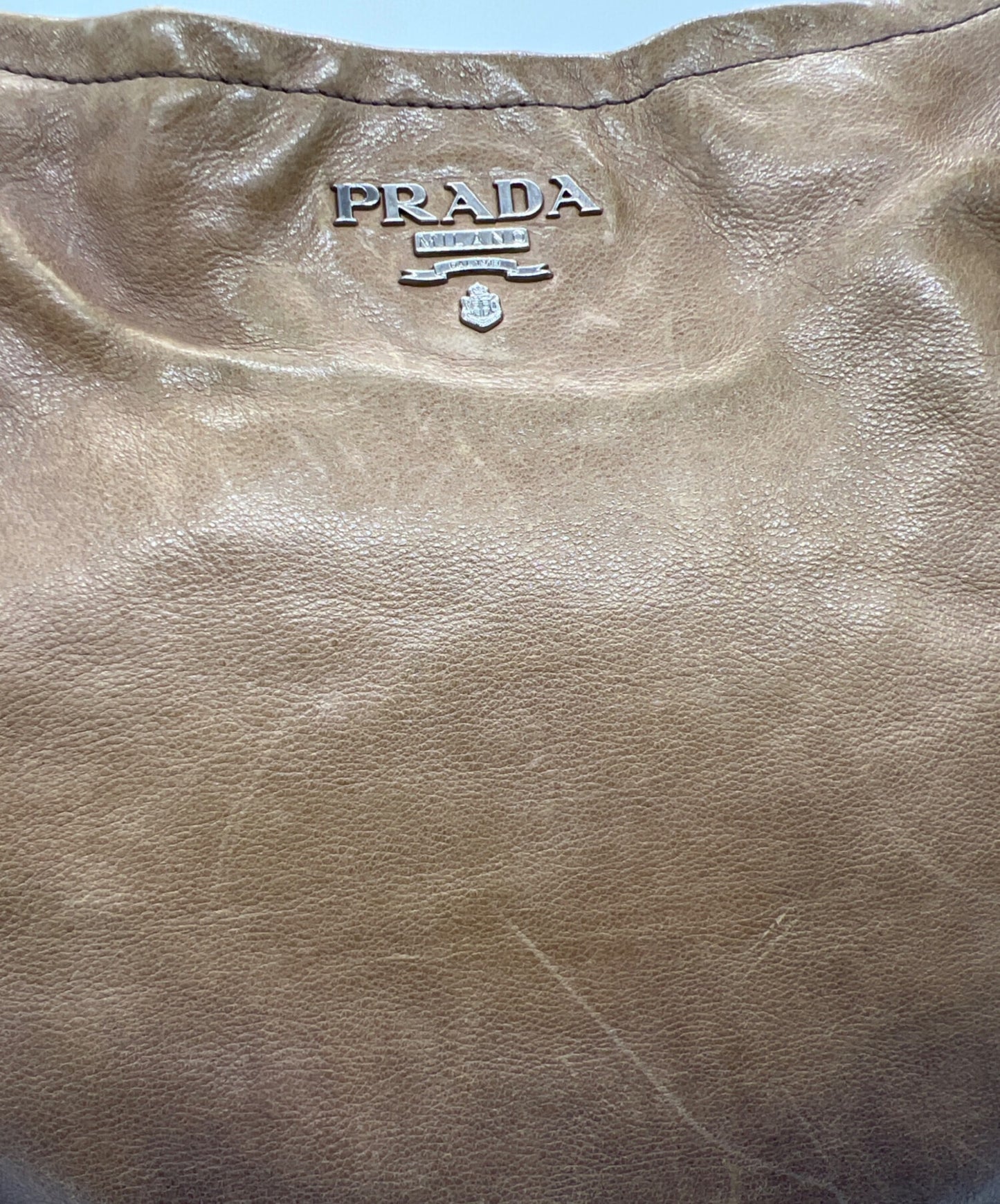 PRADA Hand Bag Tote Purse Brown Authentic